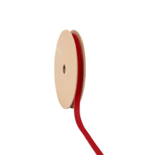 Load image into Gallery viewer, Scarlet velvet ribbon, 3/8 inch width, 10 yard roll
