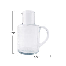 Load image into Gallery viewer, Etched Glass Pitcher