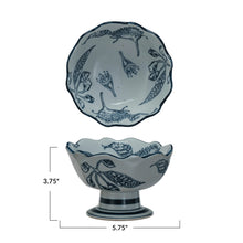 Load image into Gallery viewer, Scalloped Footed Bowl