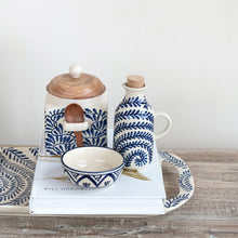 Load image into Gallery viewer, Hand-Painted Stoneware Oil Cruet