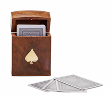 Load image into Gallery viewer, Wooden Playing Card Set Box