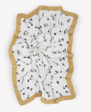 Load image into Gallery viewer, Organic Cotton Muslin Baby Quilt - Swallows
