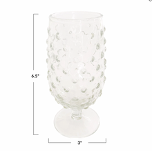 Load image into Gallery viewer, Hobnail Stemmed Drinking Glass