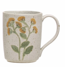 Load image into Gallery viewer, Hand-Painted Stoneware Mug w/ Botanicals