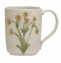 Load image into Gallery viewer, Hand-Painted Stoneware Mug w/ Botanicals
