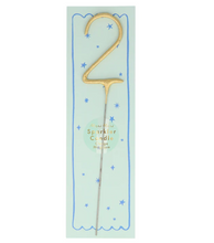 Load image into Gallery viewer, Gold Sparkler Numbers 0 to 9 Candles