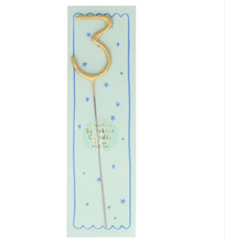 Load image into Gallery viewer, Gold Sparkler Numbers 0 to 9 Candles