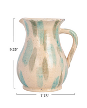 Load image into Gallery viewer, Hand-Painted Terra-cotta Pitcher