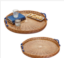 Load image into Gallery viewer, Wicker Round Tray