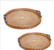 Load image into Gallery viewer, Wicker Round Tray