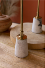 Load image into Gallery viewer, Brass and Marble Taper Holder