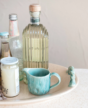 Load image into Gallery viewer, Terra-cotta Platter w/ Hand-Painted Twisted Handles