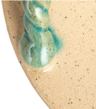 Load image into Gallery viewer, Terra-cotta Platter w/ Hand-Painted Twisted Handles