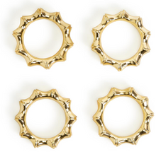 Load image into Gallery viewer, Golden Bamboo Napkin Rings