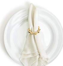 Load image into Gallery viewer, Golden Bamboo Napkin Rings
