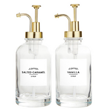 Load image into Gallery viewer, Glass Coffee Syrup Dispenser