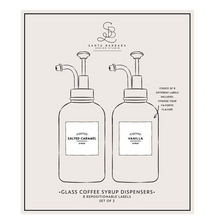 Load image into Gallery viewer, Glass Coffee Syrup Dispenser