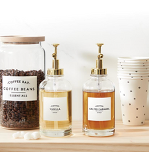 Load image into Gallery viewer, Glass Coffee Syrup Dispenser