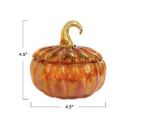 Load image into Gallery viewer, Glass Pumpkin Jar