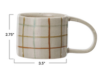 Load image into Gallery viewer, Checked Stoneware Mug