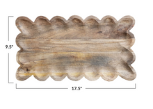 Load image into Gallery viewer, Scalloped Wood Tray