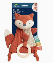 Load image into Gallery viewer, Fox Bitzy Crinkle™ Sensory Toy with Teether