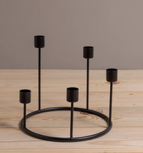 Load image into Gallery viewer, Kent Black Candlestick Wreath