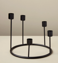 Load image into Gallery viewer, Kent Black Candlestick Wreath