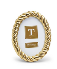 Load image into Gallery viewer, Gilded Rope Gold Finish Photo Frame