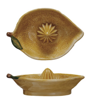 Load image into Gallery viewer, Stoneware Lemon Shaped Juicer