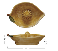 Load image into Gallery viewer, Stoneware Lemon Shaped Juicer
