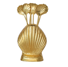 Load image into Gallery viewer, Stainless Steel Appetizer Picks in Shell Shaped Holder