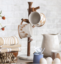 Load image into Gallery viewer, Mango Wood & Marble Mug Rack