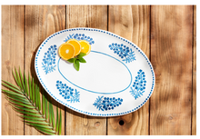 Load image into Gallery viewer, Blue Block Print Platter