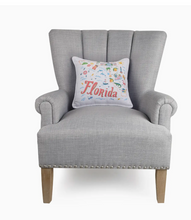 Load image into Gallery viewer, Florida Embroidered Pillow