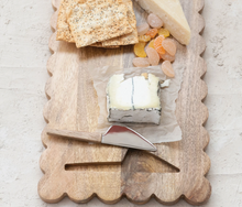 Load image into Gallery viewer, Mango Wood Scalloped Cheese/Serving Board