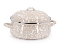 Load image into Gallery viewer, Taupe Swirl Dutch Oven