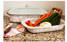 Load image into Gallery viewer, Taupe Swirl Roasting Pan