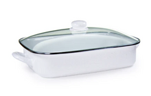 Load image into Gallery viewer, White Solid Roasting Pan