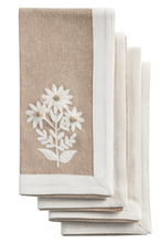 Load image into Gallery viewer, Tan Embroidered Napkin Set