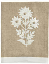 Load image into Gallery viewer, Embroidered Floral Tea Towel