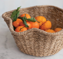 Load image into Gallery viewer, Woven Bankuan & Rattan Ruffled Bowl
