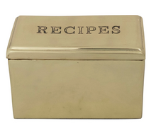 Load image into Gallery viewer, Stainless Steel "Recipes" Box with 36 Recipe Cards