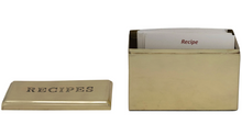 Load image into Gallery viewer, Stainless Steel "Recipes" Box with 36 Recipe Cards