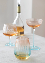 Load image into Gallery viewer, Two-Tone Stemmed Fluted Wine Glass