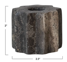 Load image into Gallery viewer, Carved Travertine Taper Holder