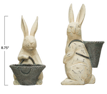 Load image into Gallery viewer, Resin Rabbit w/ Basket