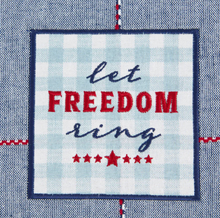 Load image into Gallery viewer, Let Freedom Ring Embellished Dishtowel