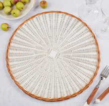 Load image into Gallery viewer, Two-Tone Rattan Placemat