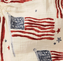 Load image into Gallery viewer, American Flag Baby Girl Bubble Romper